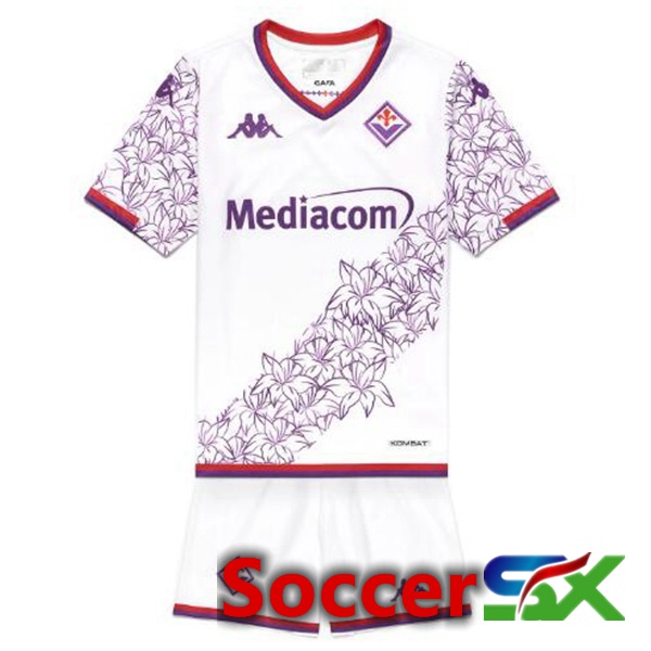 ACF Fiorentina Kids Soccer Jersey Home White 2023/2024