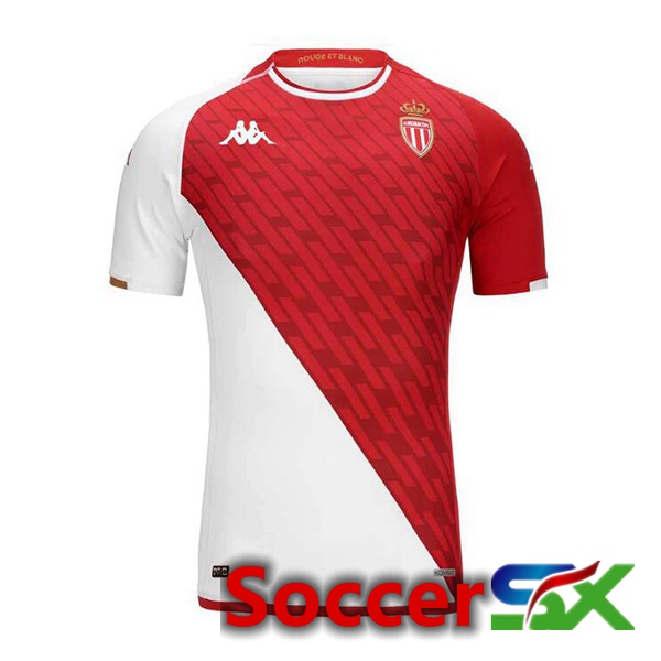 AS Monaco Soccer Jersey Home White Red 2023/2024