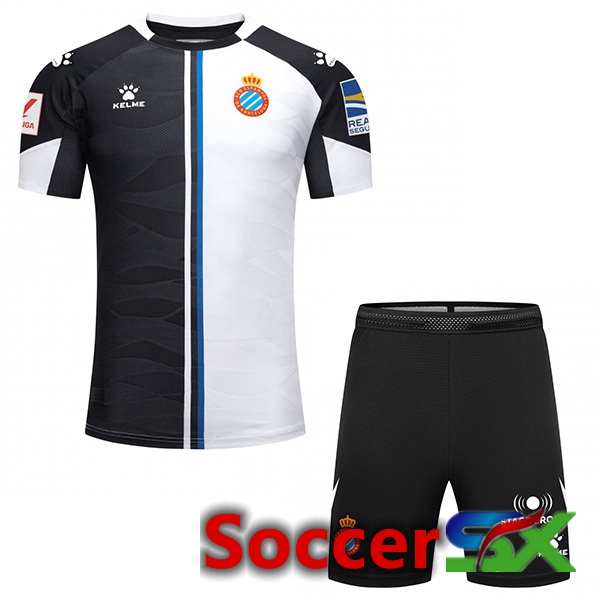 RCD Espanyol Kids Soccer Jersey Third Black White 2023/2024
