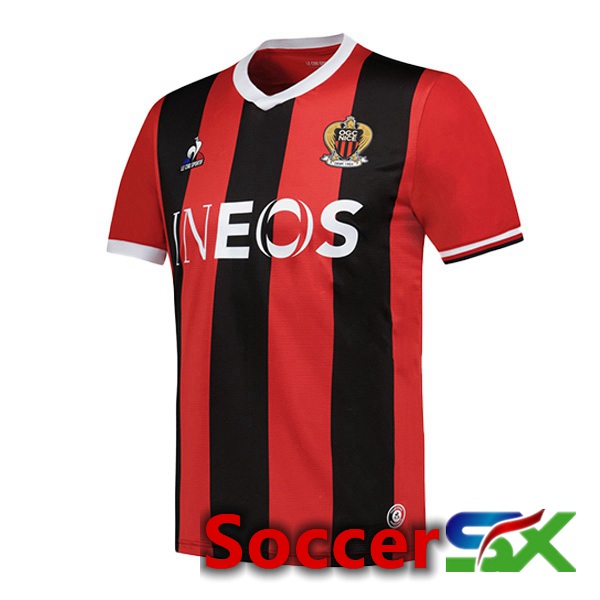 OGC Nice Soccer Jersey Home Red Black 2023/2024
