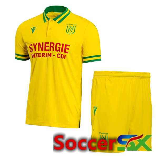FC Nantes Kids Soccer Jersey Home Yellow 2023/2024