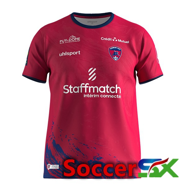 Clermont Foot 63 Soccer Jersey Home Red 2023/2024