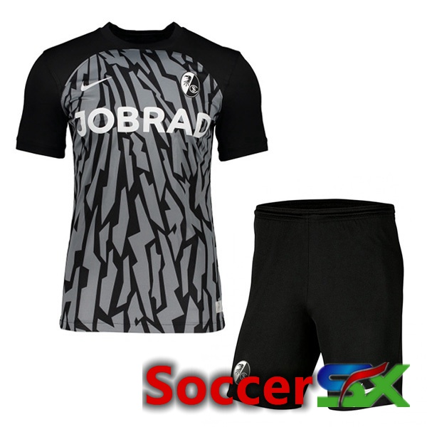 SC Fribourg Kids Soccer Jersey Away Grey 2023/2024