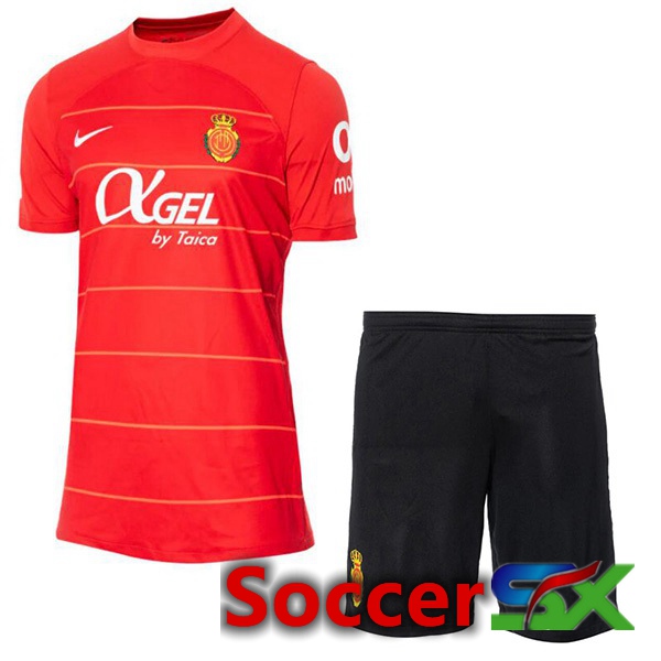 RCD Mallorca Kids Soccer Jersey Home Red 2023/2024