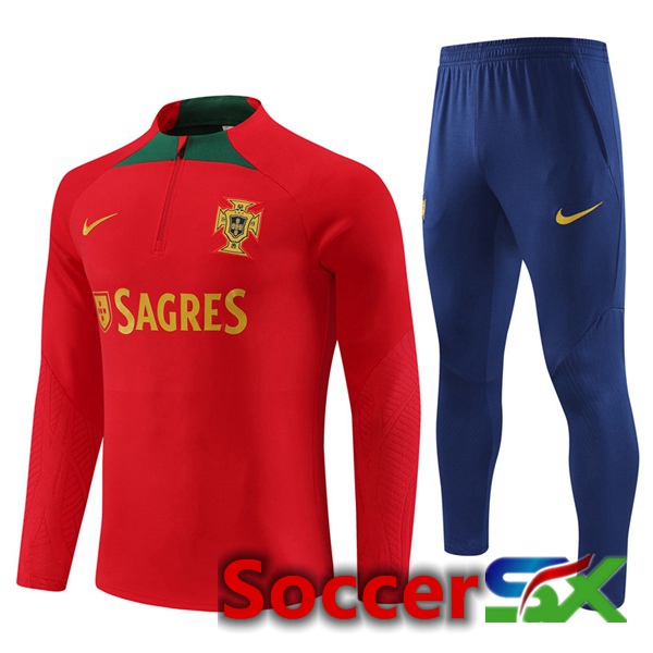 Portugal Training Tracksuit Suit Red 2023/2024