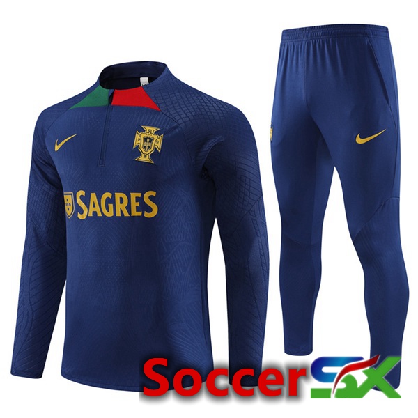 Portugal Training Tracksuit Suit Royal Bluee 2023/2024