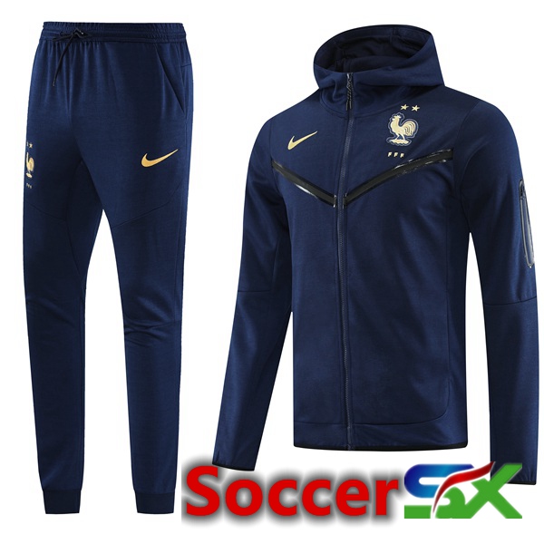 France Training Tracksuit Hoodie Royal Bluee 2023/2024