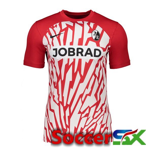 SC Fribourg Soccer Jersey Home Red 2023/2024