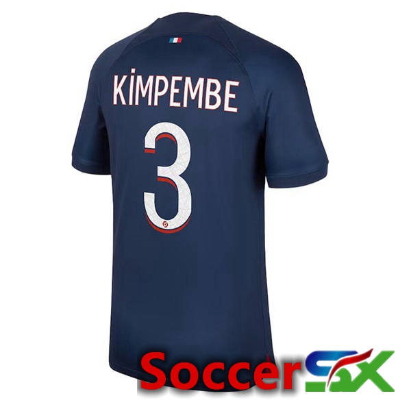 Paris PSG (Kimpembe 3) Soccer Jersey Home Royal Bluee 2023/2024
