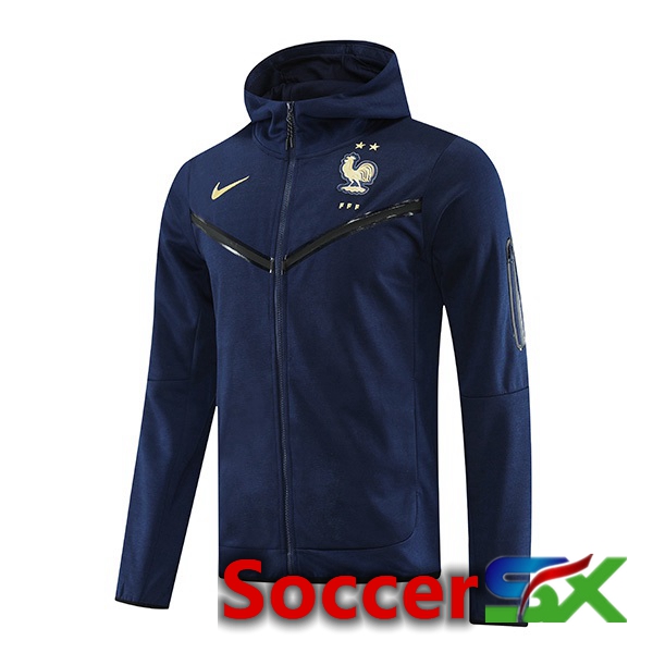 France Training Jacket Hoodie Royal Bluee 2023/2024