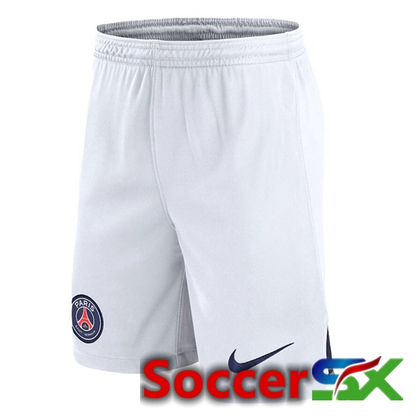 Paris PSG Soccer Shorts Away White 2023/2024