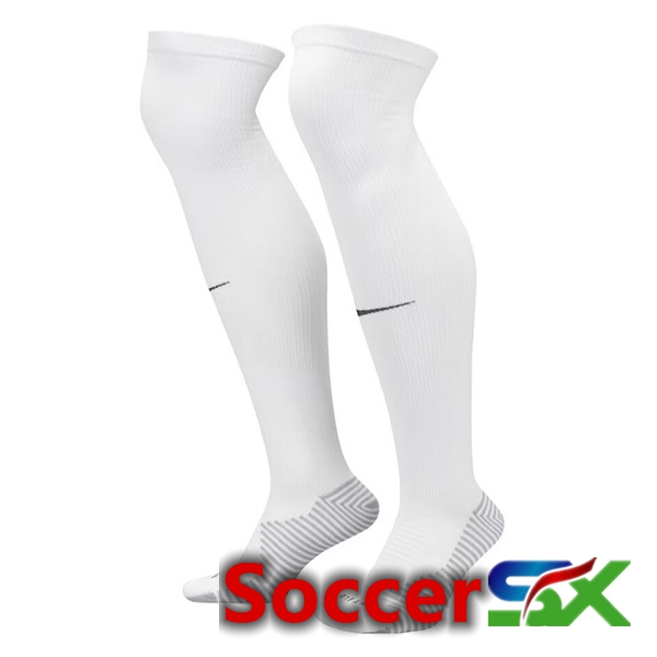 Paris PSG Soccer Socks Away White 2023/2024