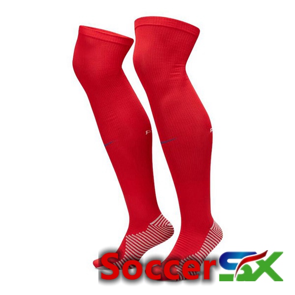 Atletico Madrid Soccer Socks Home Red 2023/2024