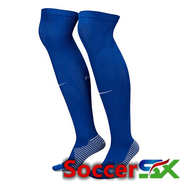 Atletico Madrid Soccer Socks Away Blue 2023/2024