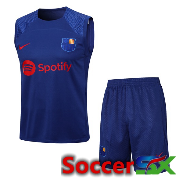 FC Barcelona Soccer Vest + Shorts Blue 2023/2024