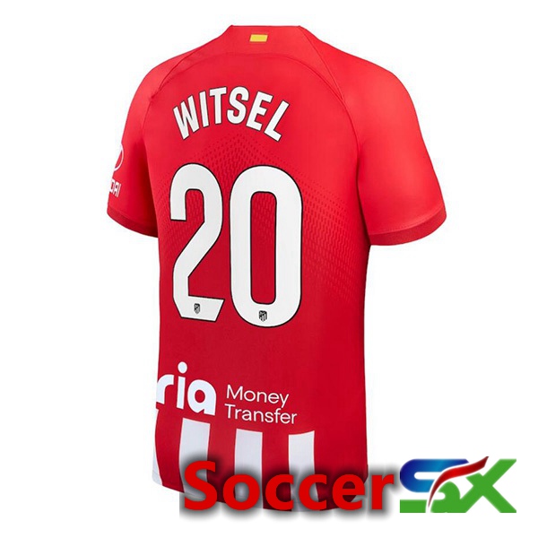 Atletico Madrid (Witsel 20) Soccer Jersey Home Red 2023/2024