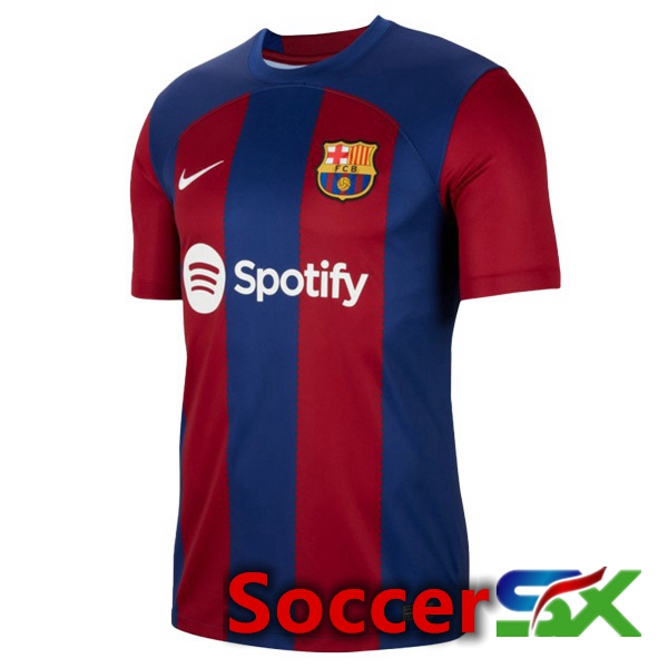 FC Barcelona Soccer Jersey Home Blue Red 2023/2024