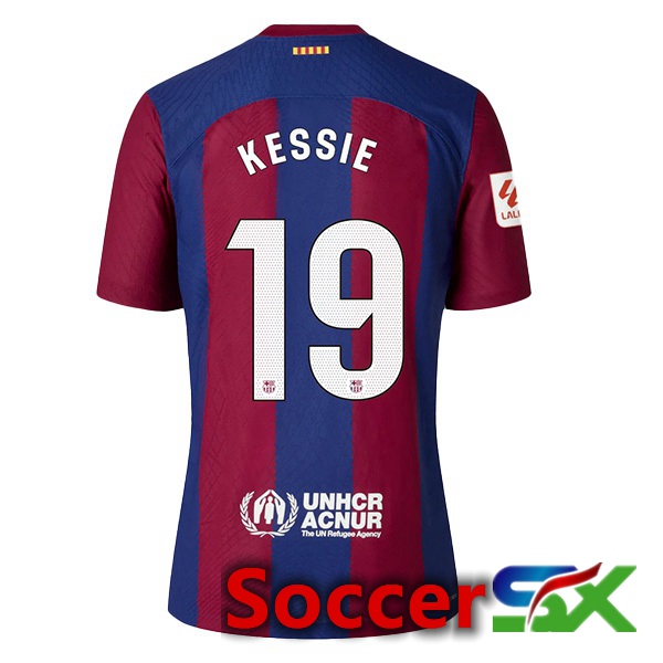 FC Barcelona (KESSIE 19) Soccer Jersey Home Blue Red 2023/2024