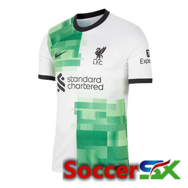 FC Liverpool Soccer Jersey Away White Green 2023/2024