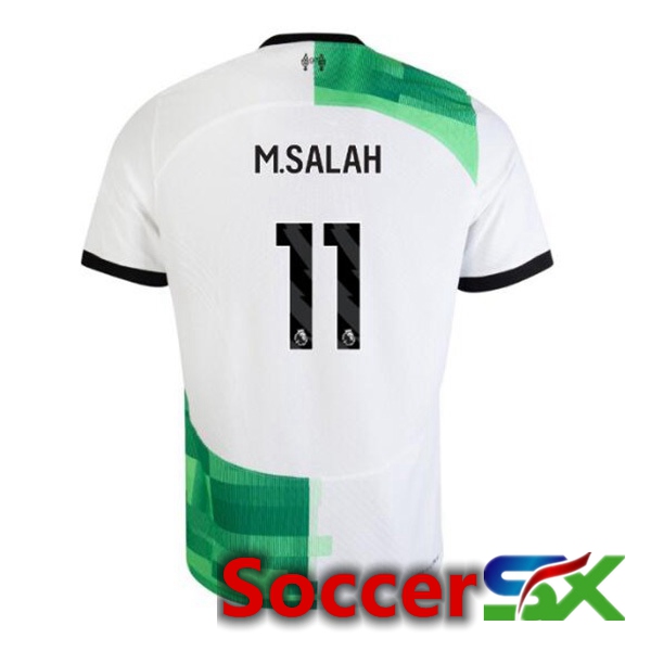 FC Liverpool (M.SALAH 11) Soccer Jersey Away White Green 2023/2024