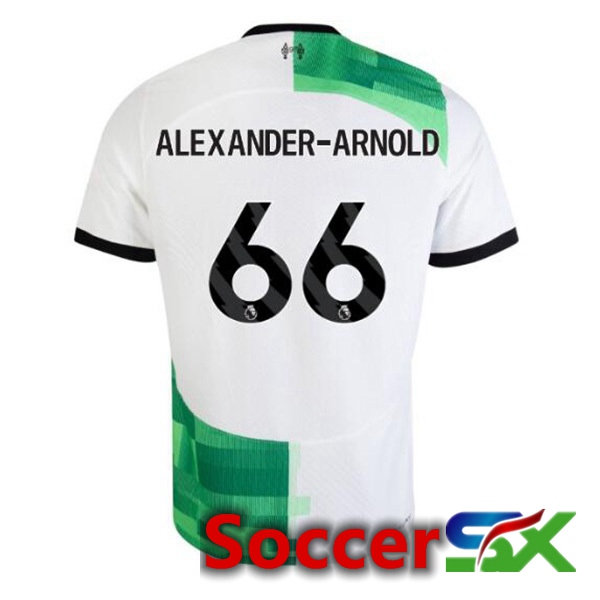 FC Liverpool (ALEXANDER-ARNOLD 66) Soccer Jersey Away White Green 2023/2024