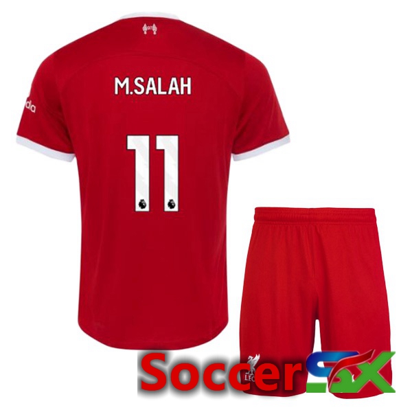 FC Liverpool (M.SALAH 11) Kids Soccer Jersey Home Red 2023/2024