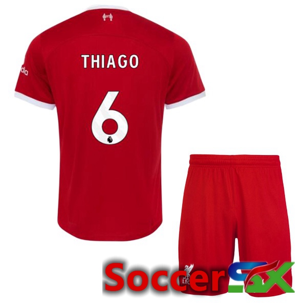 FC Liverpool (THIAGO 6) Kids Soccer Jersey Home Red 2023/2024