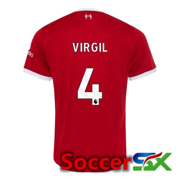 FC Liverpool (VIRGIL 4) Soccer Jersey Home Red 2023/2024