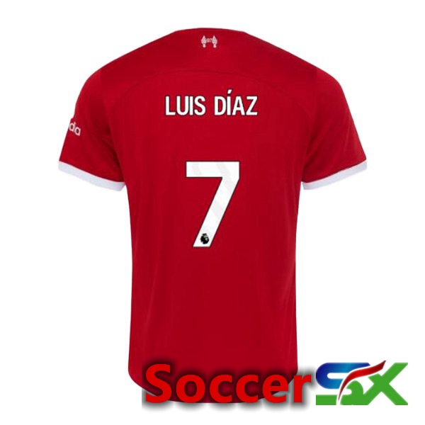 FC Liverpool (LUIS DÍAZ 7) Soccer Jersey Home Red 2023/2024