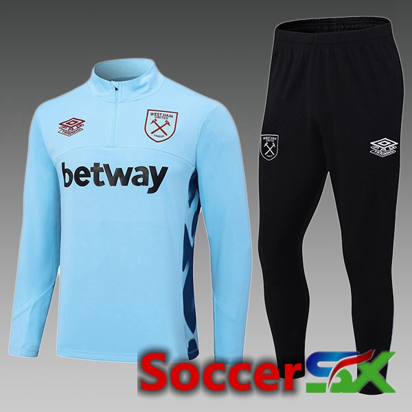 West Ham Kids Training Tracksuit Suit Blue 2023/2024