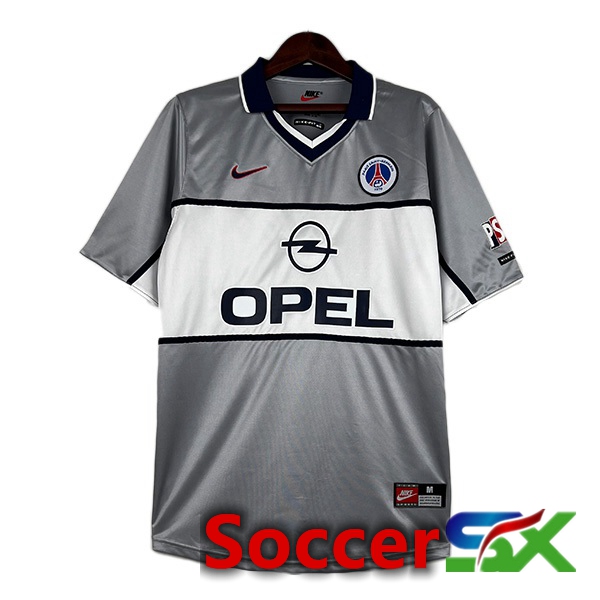 Paris PSG Retro Soccer Jersey Away Grey 1999-2000