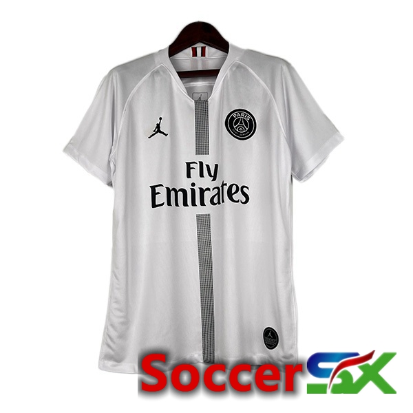 Paris PSG Retro Soccer Jersey Away White 2018-2019