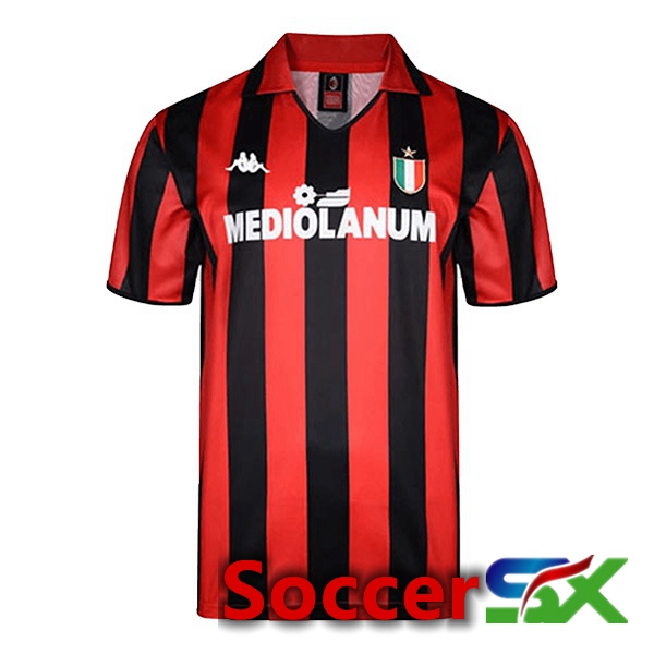 AC Milan Retro Soccer Jersey Home Red 1988-1989