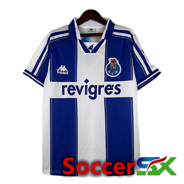 FC Porto Retro Soccer Jersey Home Blue White 1998-1999