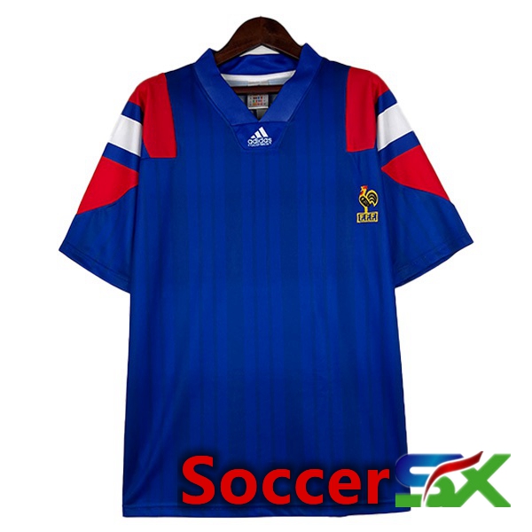 France Retro Soccer Jersey Home Blue 1992-1994