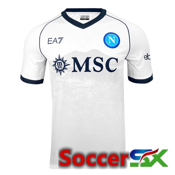 SSC Napoli Soccer Jersey Away White 2023/2024