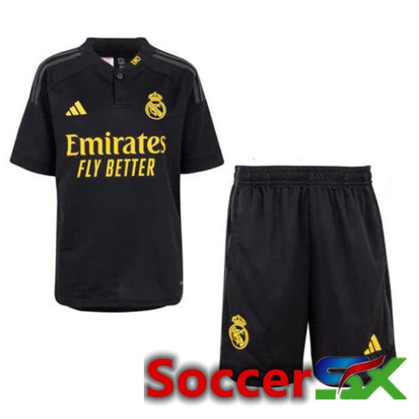Real Madrid Kids Third Soccer Jersey Black 2023/2024