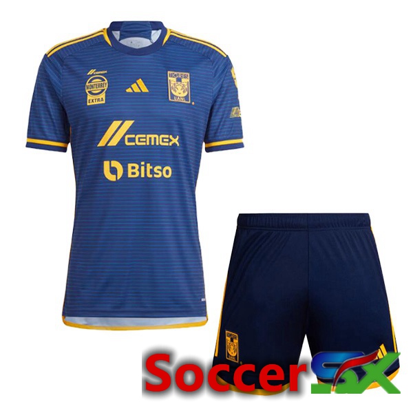 Tigres UANL Kids Away Soccer Jersey Blue 2023/2024