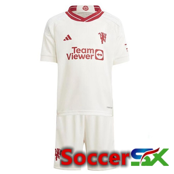 Manchester United Kids Third Soccer Jersey White 2023/2024