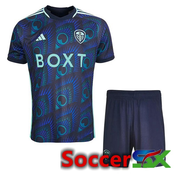 Leeds United Kids Away Soccer Jersey Blue 2023/2024