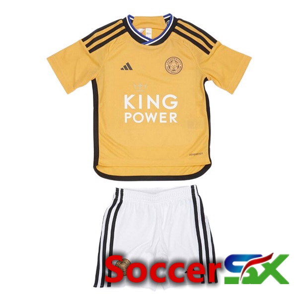 Leicester City Kids Third Soccer Jersey Yellow 2023/2024