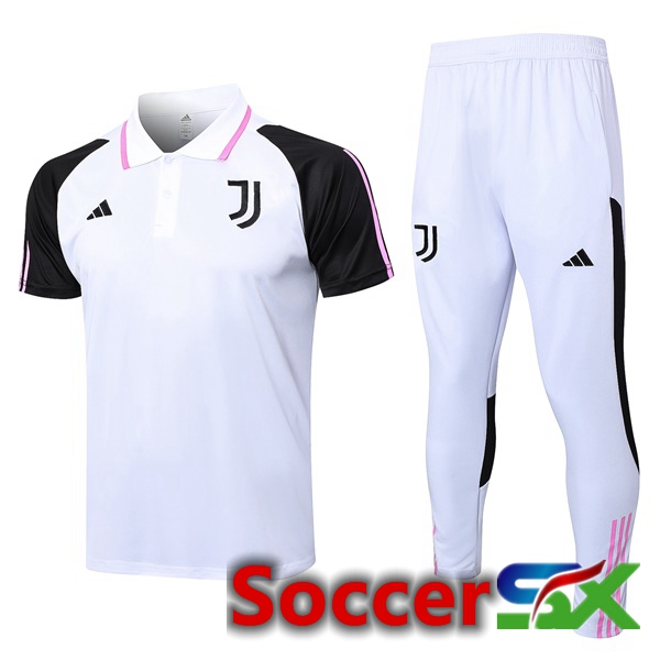 Juventus Soccer Polo + Pants White 2023/2024