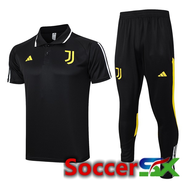 Juventus Soccer Polo + Pants Black 2023/2024