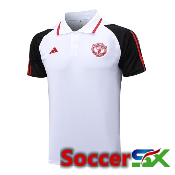 Manchester United Soccer Polo White 2023/2024