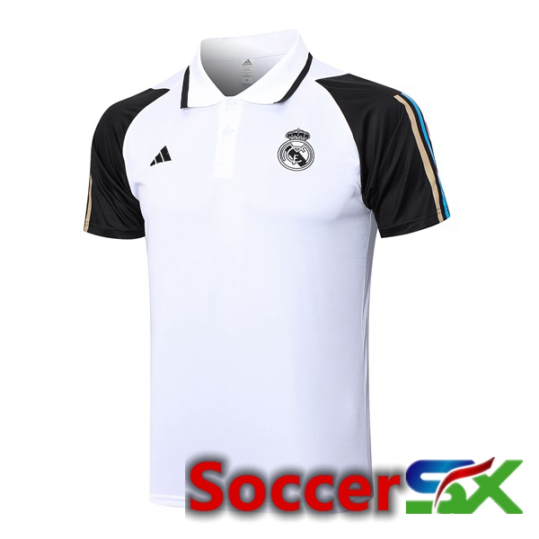 Real Madrid Soccer Polo White 2023/2024