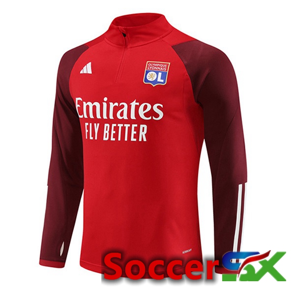 Lyon OL Training Sweatshirt Red 2023/2024