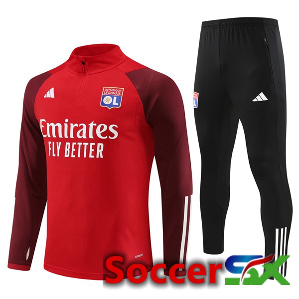 Lyon OL Training Tracksuit Suit Red 2023/2024