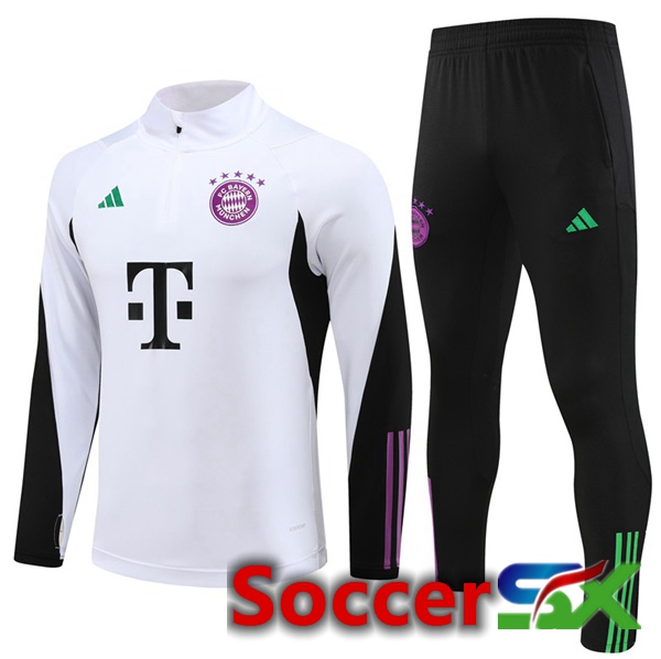 Bayern Munich Training Tracksuit Suit White 2023/2024