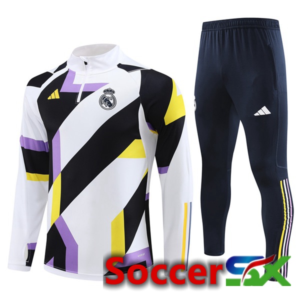 Real Madrid Training Tracksuit Suit White 2023/2024