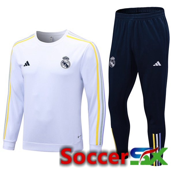 Real Madrid Training Tracksuit Suit White 2023/2024